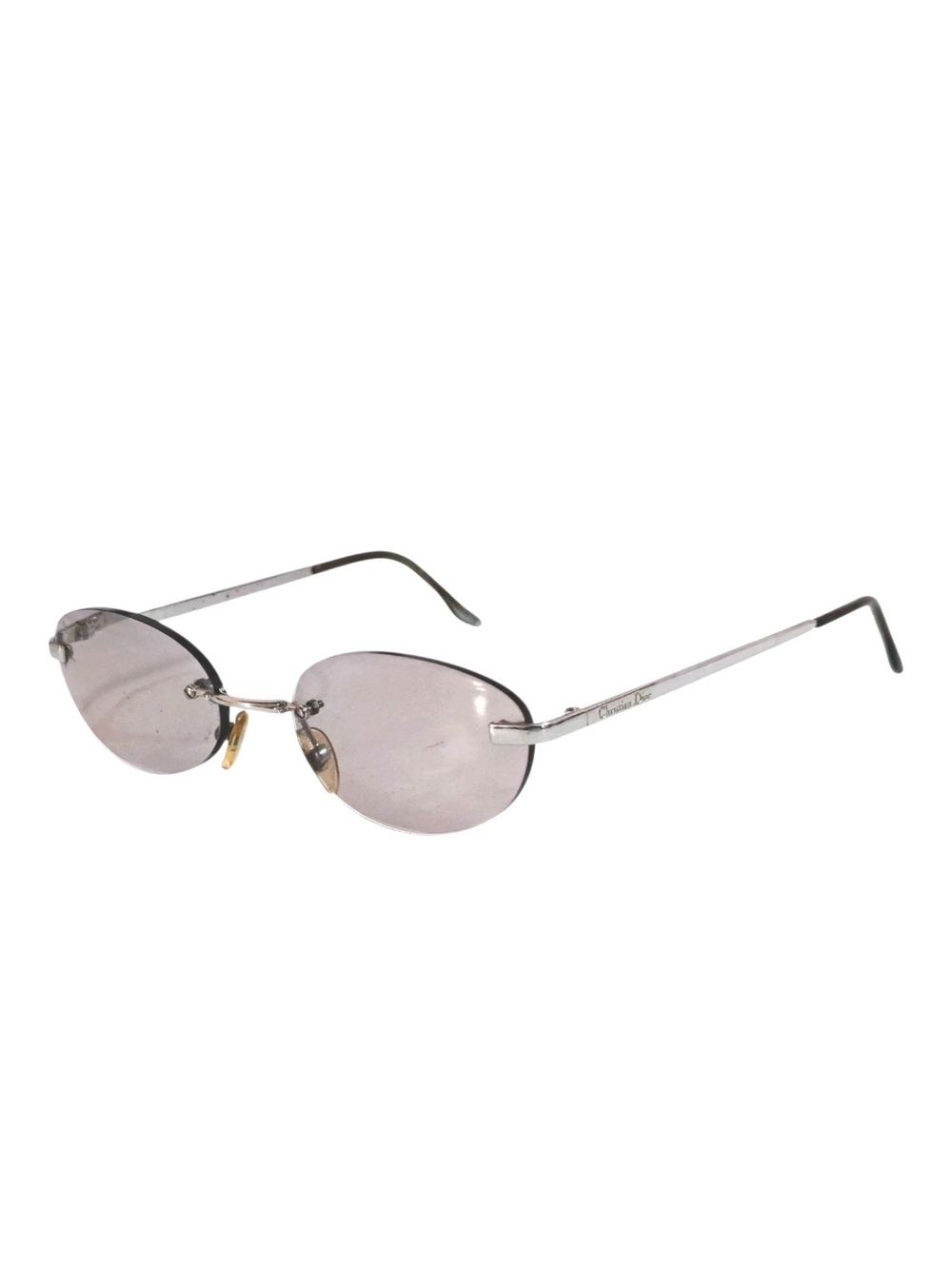Christian Dior CAT 58ENH Rimless Oval silver Eyeglasses Women